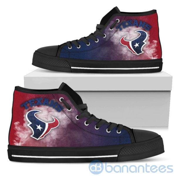 Simple Style White Smoke Houston Texans High Top Shoes Product Photo