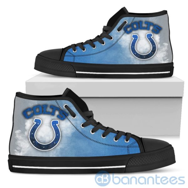 Simple Style White Smoke Indianapolis Colts High Top Shoes Product Photo