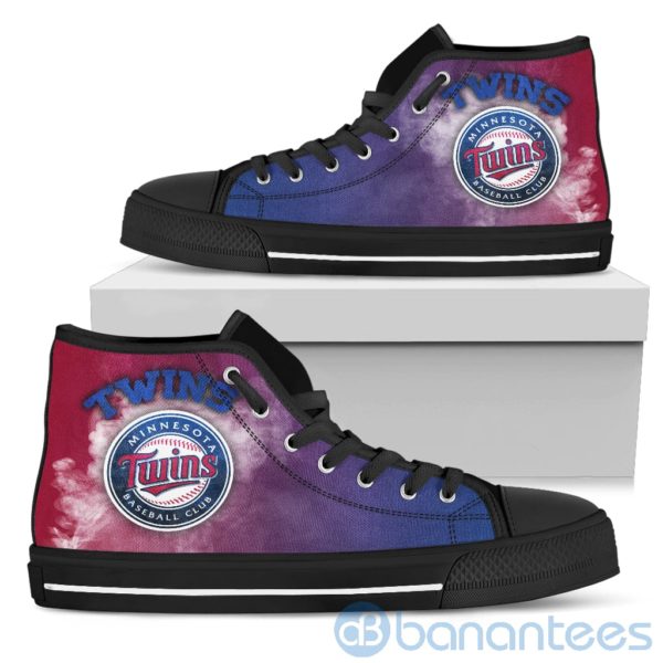 Simple Style White Smoke Minnesota Twins High Top Shoes Product Photo