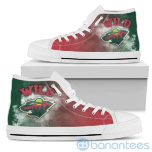 Simple Style White Smoke Minnesota Wild High Top Shoes Product Photo