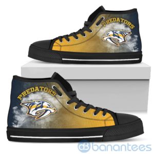 Simple Style White Smoke Nashville Predators High Top Shoes Product Photo