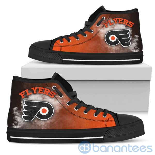 Simple Style White Smoke Philadelphia Flyers High Top Shoes Product Photo