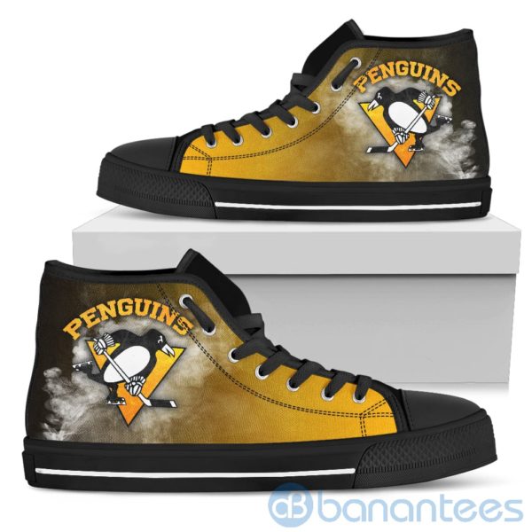 Simple Style White Smoke Pittsburgh Penguins High Top Shoes Product Photo
