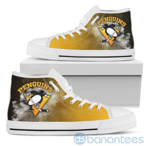 Simple Style White Smoke Pittsburgh Penguins High Top Shoes Product Photo