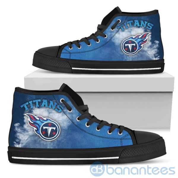 Simple Style White Smoke Tennessee Titans High Top Shoes Product Photo