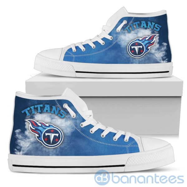 Simple Style White Smoke Tennessee Titans High Top Shoes Product Photo