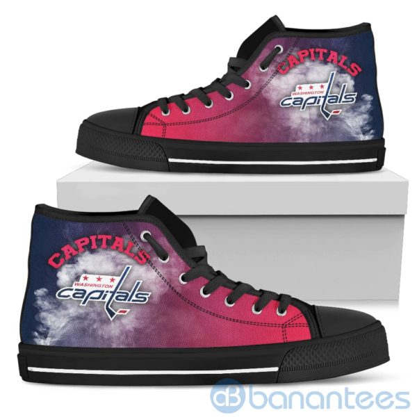 Simple Style White Smoke Washington Capitals High Top Shoes Product Photo