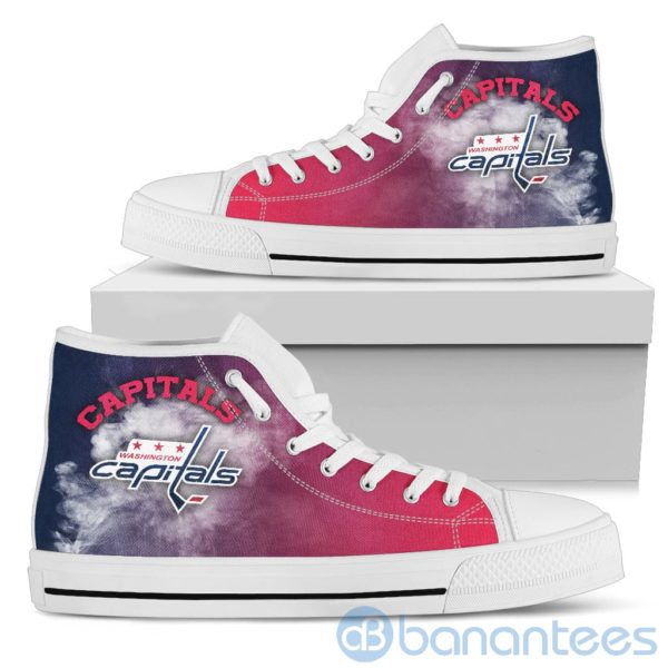 Simple Style White Smoke Washington Capitals High Top Shoes Product Photo