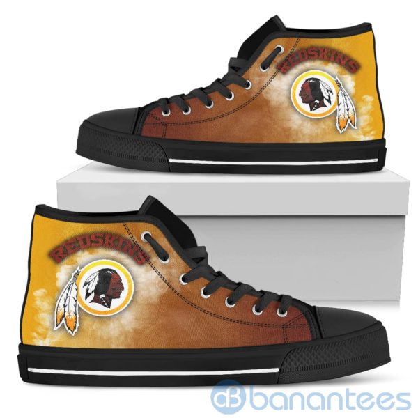 Simple Style White Smoke Washington Redskins High Top Shoes Product Photo