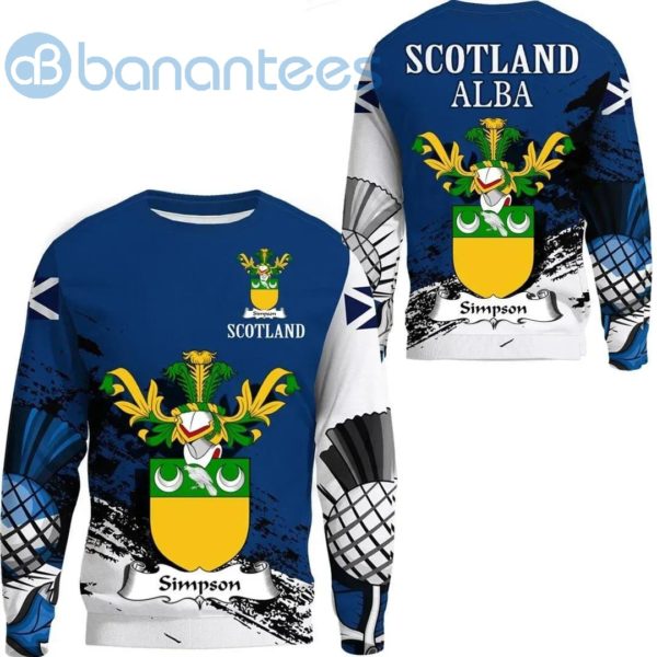 Simpson Scottish Family Crest Scotland Special All Over Printed 3D Sweatshirt Product Photo