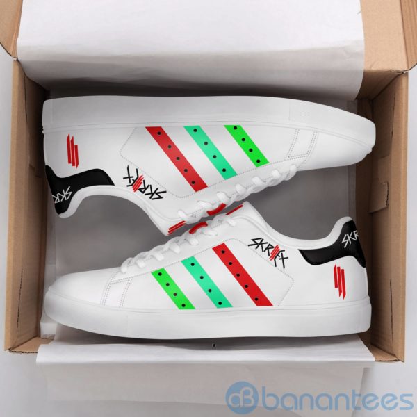 Skrillex Colorful White Low Top Skate Shoes Product Photo