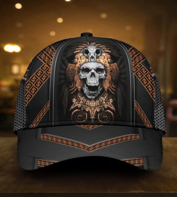 Skull Ancient Greek Pattern All Over Printed 3D Cap Product Photo