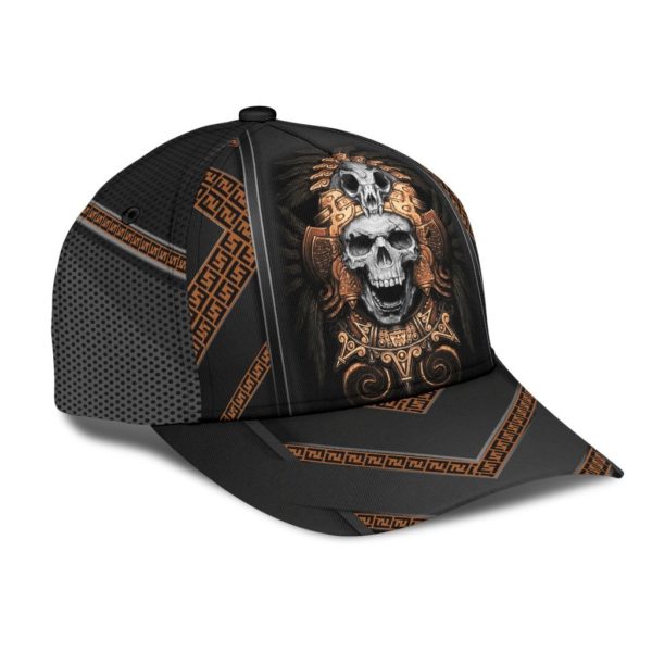 Skull Ancient Greek Pattern All Over Printed 3D Cap Product Photo