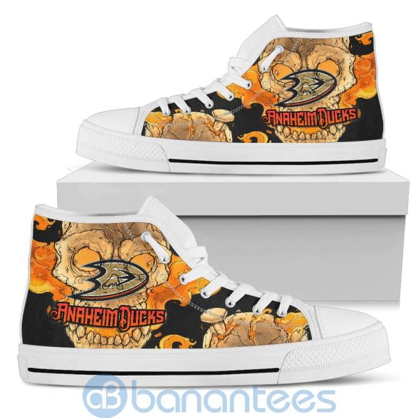 Skull Style Anaheim Ducks High Top Shoes Product Photo