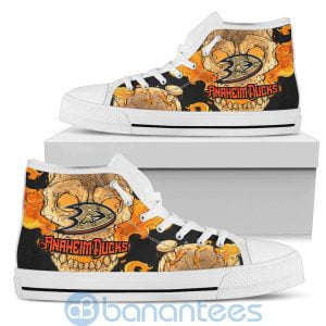 Skull Style Anaheim Ducks High Top Shoes Product Photo