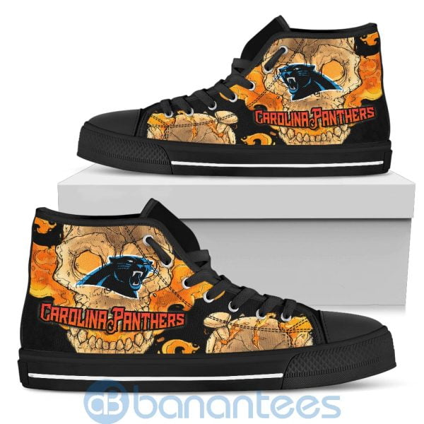 Skull Style Carolina Panthers High Top Shoes Product Photo