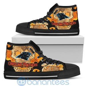Skull Style Carolina Panthers High Top Shoes Product Photo