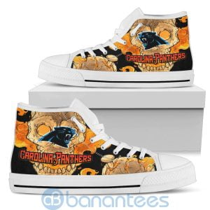 Skull Style Carolina Panthers High Top Shoes Product Photo