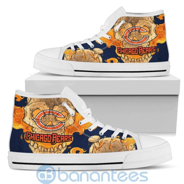 Skull Style Chicago Bears High Top Shoes Product Photo