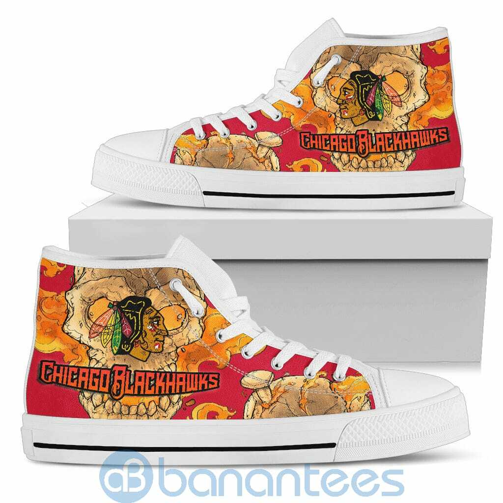skull-style-chicago-blackhawks-high-top-shoes-4-zjBIJ.jpg Skull Style Chicago Blackhawks High Top Shoes Product Photo