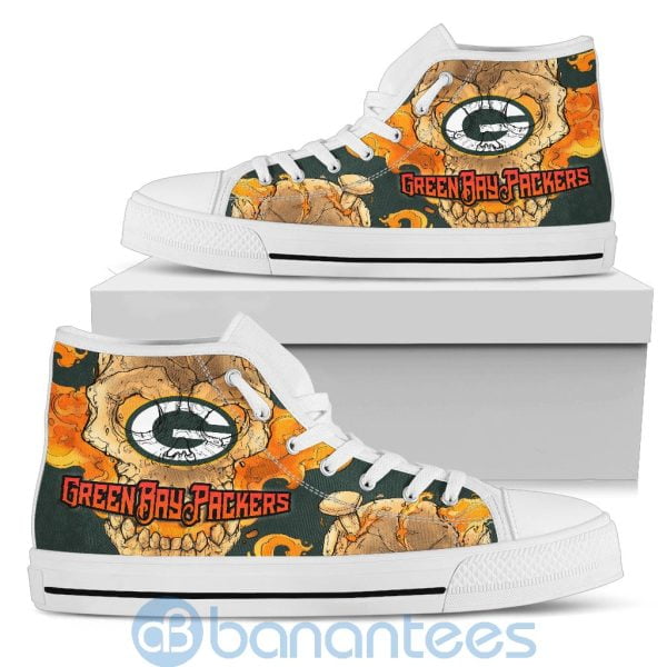 Skull Style Green Bay Packers High Top Shoes Product Photo