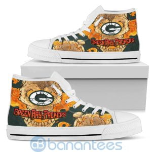 Skull Style Green Bay Packers High Top Shoes Product Photo