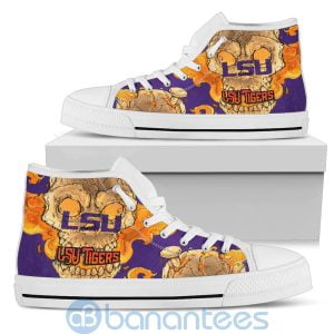 Skull Style LSU Tigers High Top Shoes Product Photo