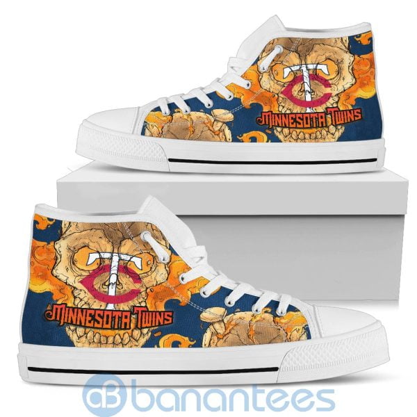 Skull Style Minnesota Twins High Top Shoes Product Photo