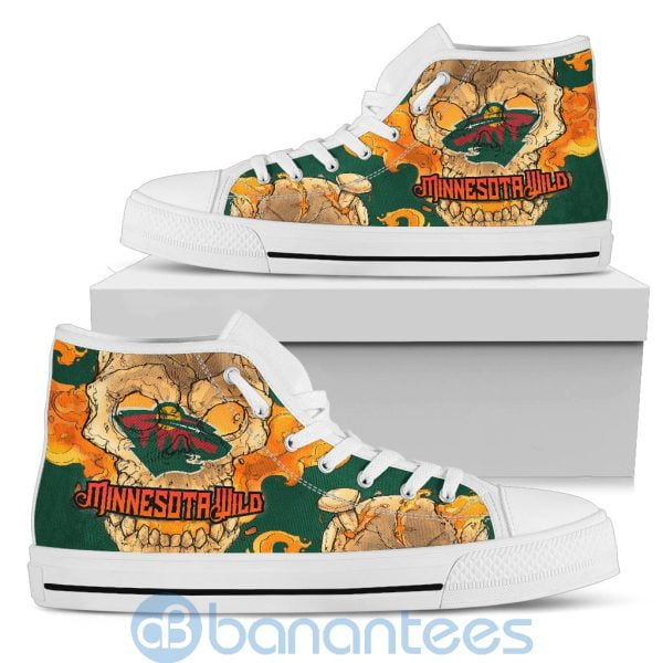 Skull Style Minnesota Wild High Top Shoes Product Photo