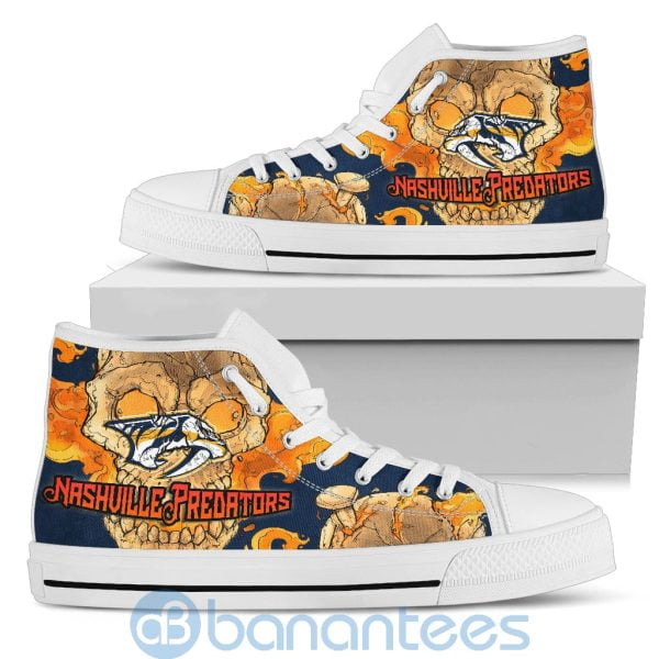 Skull Style Nashville Predators High Top Shoes Product Photo
