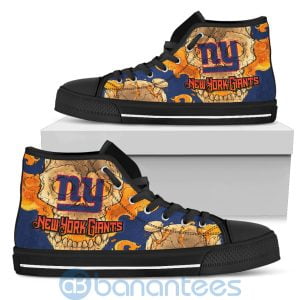 Skull Style New York Giants High Top Shoes Product Photo