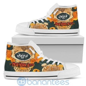 Skull Style New York Jets High Top Shoes Product Photo