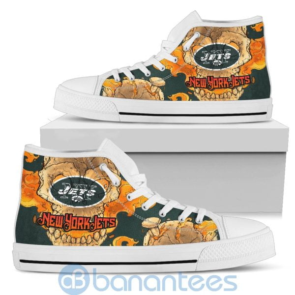 Skull Style New York Jets High Top Shoes Product Photo