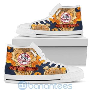 Skull Style New York Yankees High Top Shoes Product Photo