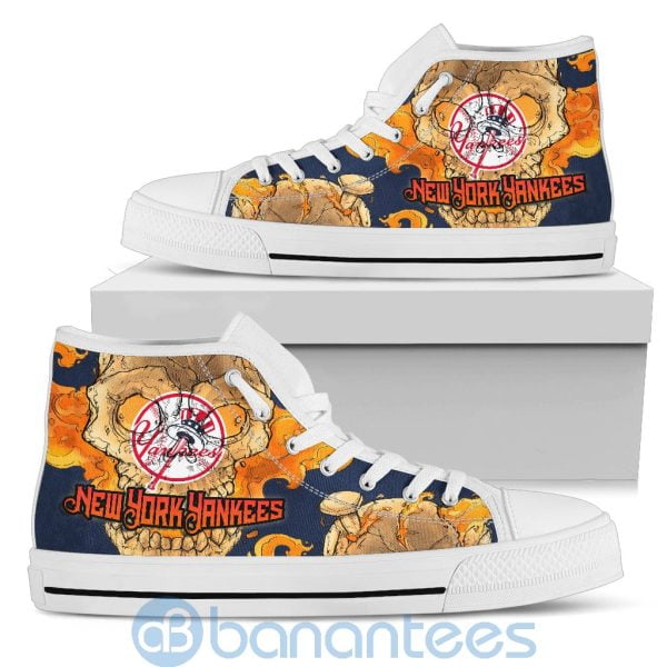 Skull Style New York Yankees High Top Shoes Product Photo