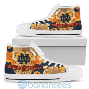 Skull Style Notre Dame Fighting Irish High Top Shoes Product Photo