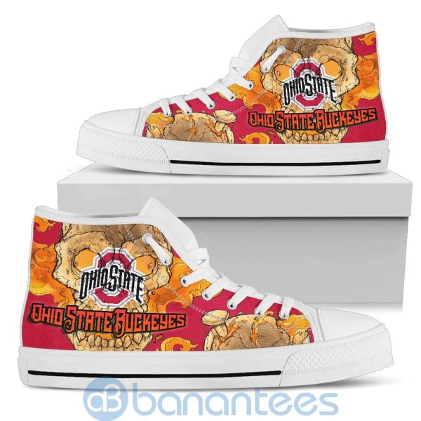Skull Style Ohio State Buckeyes High Top Shoes Product Photo