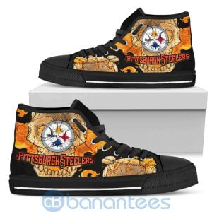 Skull Style Pittsburgh Steelers High Top Shoes Product Photo