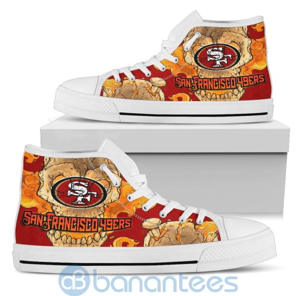 Skull Style San Francisco 49ers High Top Shoes Product Photo