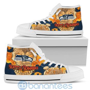Skull Style Seattle Seahawks High Top Shoes Product Photo