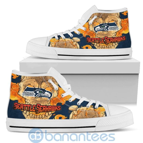 Skull Style Seattle Seahawks High Top Shoes Product Photo