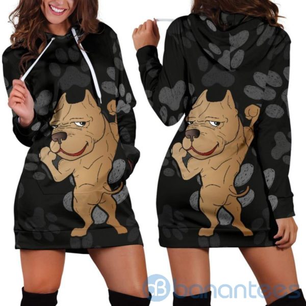 Sly Pit Dog Lover Hoodie Dress For Women Product Photo