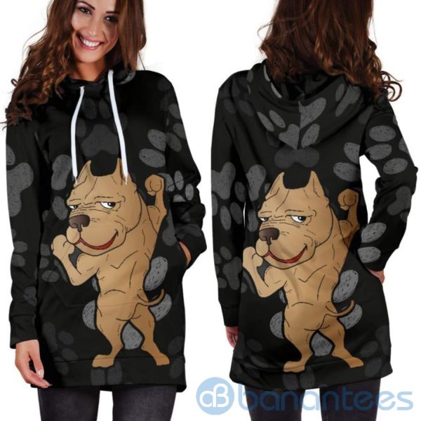Sly Pit Dog Lover Hoodie Dress For Women Product Photo