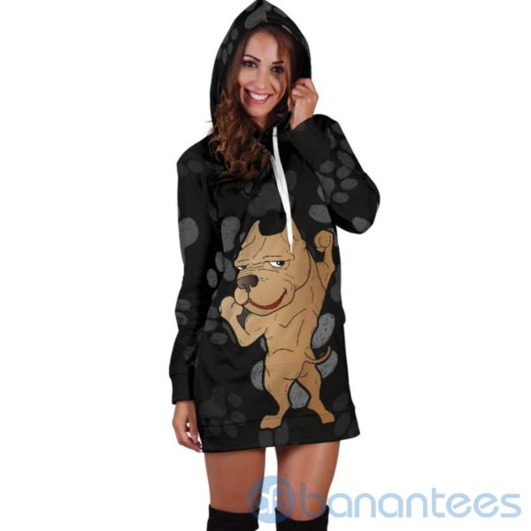 Sly Pit Dog Lover Hoodie Dress For Women Product Photo