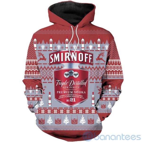 Smirnoff Ugly Christmas All Over Printed 3D Hoodie Sweatshirt Product Photo