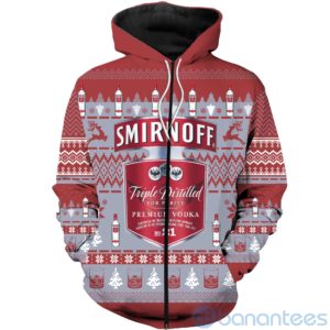 Smirnoff Ugly Christmas All Over Printed 3D Hoodie Sweatshirt Product Photo