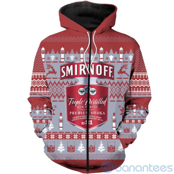 Smirnoff Ugly Christmas All Over Printed 3D Hoodie Sweatshirt Product Photo