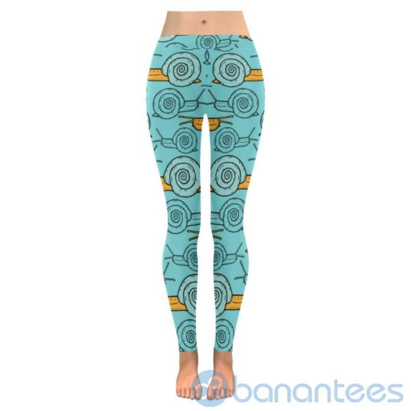 Snail Light Blue Leggings for Women Product Photo