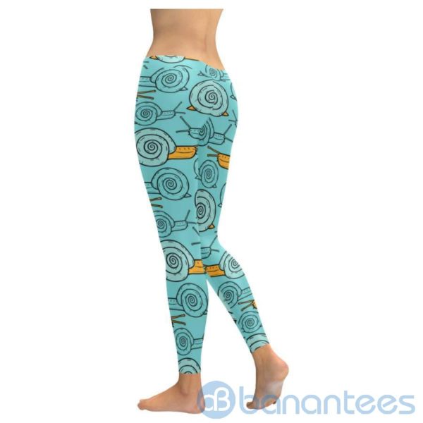 Snail Light Blue Leggings for Women Product Photo