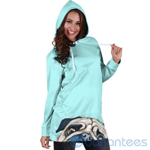 Sneaky Pug Hoodie Dress For Women Product Photo
